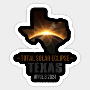 Texas Total Solar Eclipse 2024 Sticker